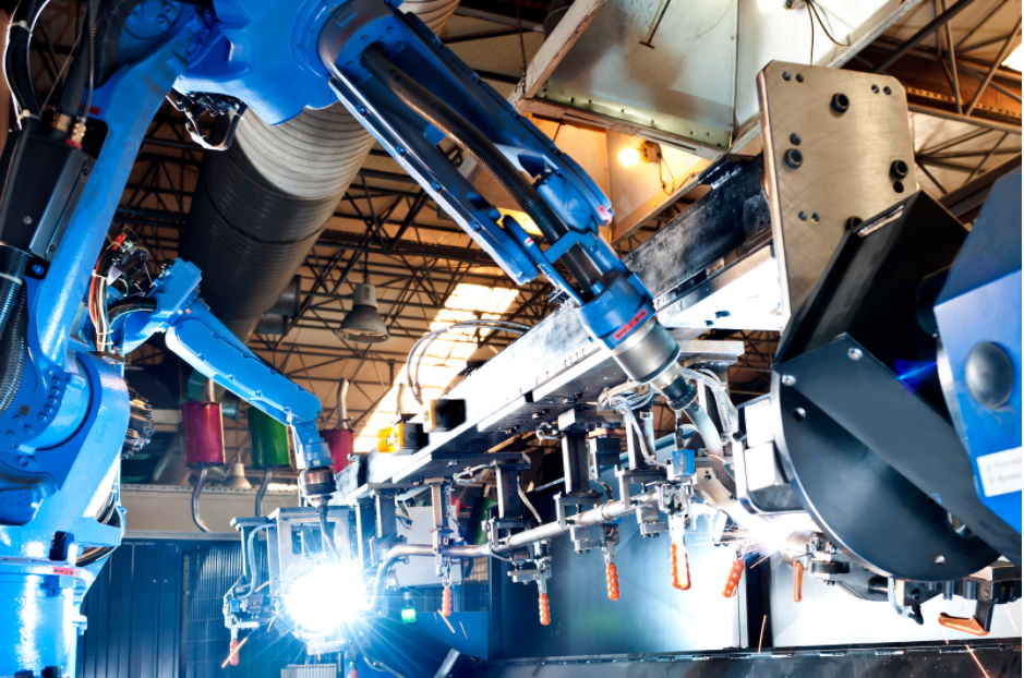 stock photo of industrial setting, machines performing their manufacturing tasks